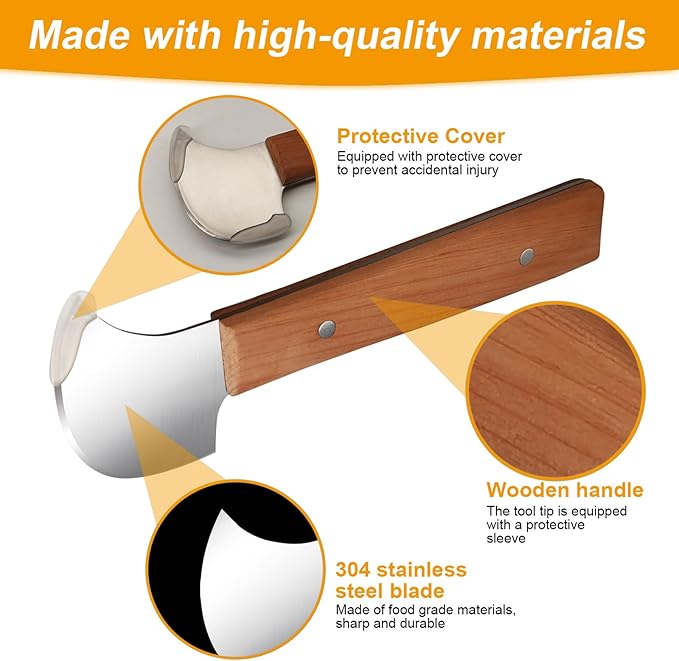 YOTAN Rocker Knife for Disabled, Steak Knives One Handed Gadgets, Curved Knife for Make Salad or Cut Food in Can & Bowl, Adaptive Eating Flatware Helps Hand Tremors, Parkinson, Arthritis, Elderly