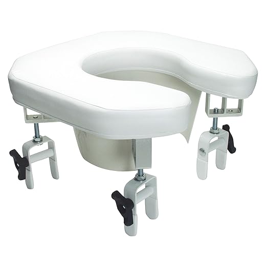 Graham-Field 6497A Lumex Raised Toilet Seat Riser, Padded & Cushioned, Fully-Adjustable Height & Angle