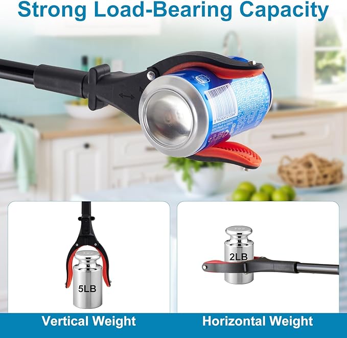 360° Rotating Grabber Reacher Tool, 32" Grabbers for Elderly 2 Pack Reaching Assist Tool – Heavy Duty Handheld Gripper for Trash Pickup, Elderly, Surgery Recovery, Wheelchair Lightweight Mobility Aid