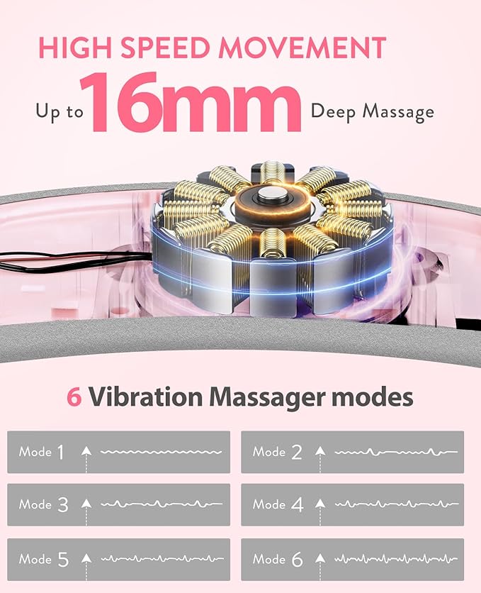 Portable Heating Pad for Period Cramps: Menstrual Heating Pad with Unique Design, Fast Heating Pad with 6 Heat Levels and 6 Massage Modes, Gifts for Her, Women, Teens and Girls