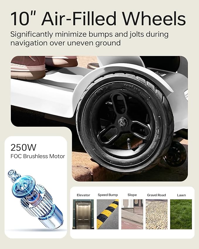 Mobility Scooter for Adult, 25 Miles Endurance Lightweight Mobility Scooter, Folding Mobility Scooters for Adult, Powered Mobility Scooter All Terrain Motorized Scooter Collapsible