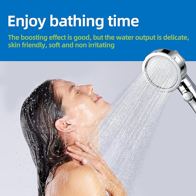 High Pressure Handheld Shower Head with ON/OFF Pause Switch 3 Spray Modes Water Saving High Pressure Shower Heads,Detachable Showerhead Equipped
