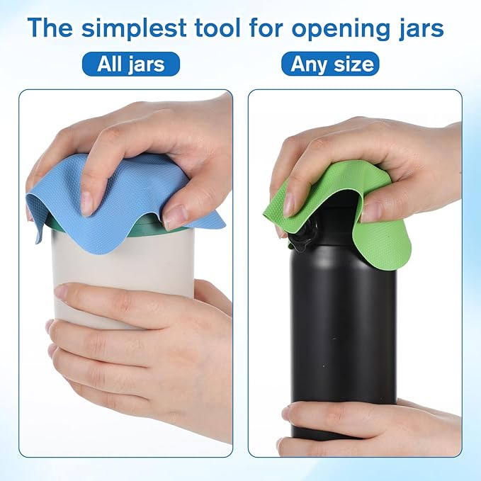 JJUNW 12Pcs Jar Opener Gripper, Jar Openers Gripper Pads, Rubber Jars Opener Kitchen Gadgets Cap Jars Openers, Grippers for Opening Ja rs for Seniors Kitchen Coasters Tool(Style B)