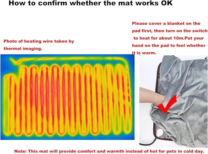 Extra Large Pet Heating Mat for Dogs and Cats - Waterproof, Indoor/Outdoor Dog Heating Pad - Easy Clean