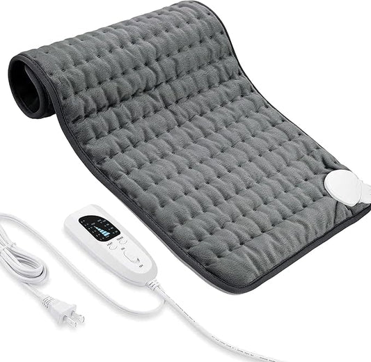 33"X17" Electric Heating pad with 6 Heat Settings, Auto Shut Off, Dark Gray Dry Electric Heating for Back Neck Knee Arms Legs Shoulder Heat Pads for Christmas Birthday Father's Day Mother's Day