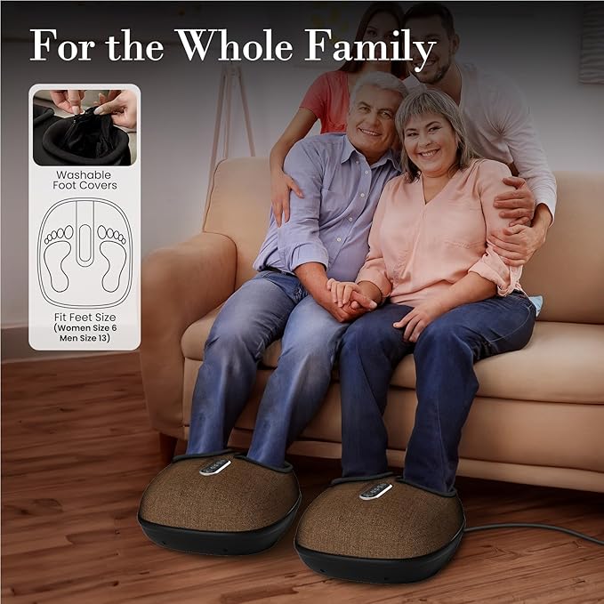 Foot Massager with Heat, FSA Eligible HSA Store, Shiatsu Feet Massager with Remote Control, Multi-Level Compression Knead Foot Massage for Neuropathy & Plantar Fasciitis, Mothers Day Gifts for Mom
