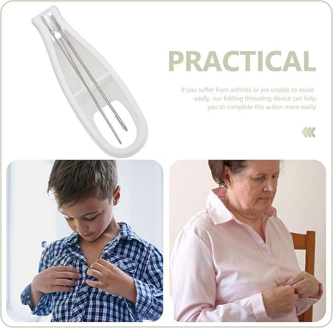 Tofficu Button Hook Helper and Zipper Pulling Tool Dressing Aid for Elderly and Arthritis Patients One-Handed Button Assist Tool for Clothing Fastening