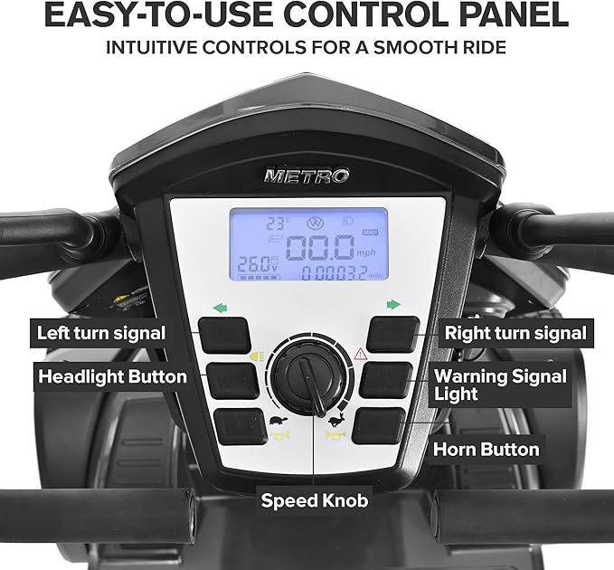 S500 4-Wheel Electric Mobility Scooter, Long-Range 52Ah Battery Up to 25 Miles, 500W Heavy-Duty Motor, 10” Pneumatic Tires, Adjustable Captain Seat, Storage Baskets for Seniors, Gloss Black