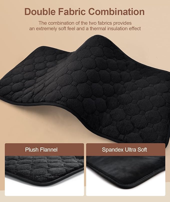 UTK 30s Fast Heating Pad, 3X Deeper Pain Relief Far Infrared Heating Pad for Back & Cramps, 8 Heat Setting, 4H Auto Off, FSA-HSA Eligible, Adjustable Strap, Machine Washable,Mothers Gifts 12" x 24"