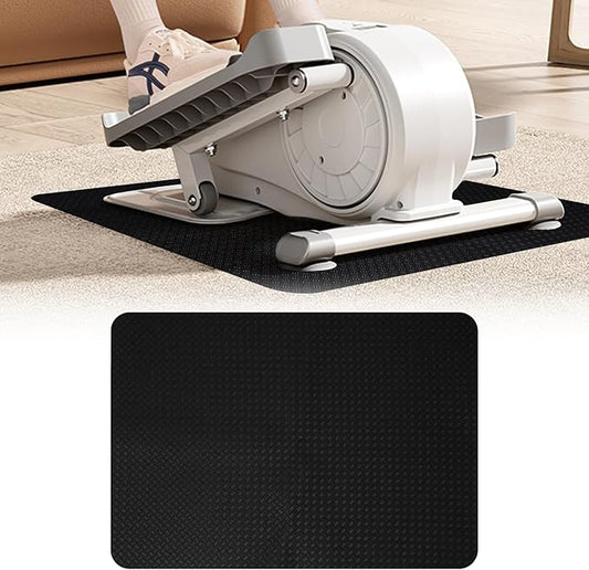 Double-Sided Non-Slip Workout Mat for Elliptical Machine, 23.6" x 17" Stepper Mat for Under Desk Ellipticals & Pedal Exercisers, Stability & Floor Protection, Compatible with Vibration Plate