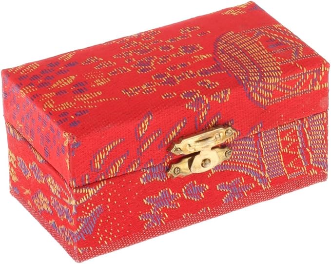 2 Pieces Hand Massage Balls, Chinese Exercise Handballs with Storage Box, Compact Relaxation, Chinese Baoding Balls, for Kids Seniors, Fu Word Red