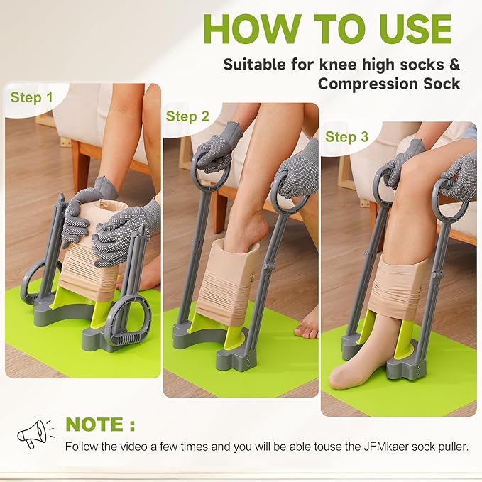 Compression Sock Aid Device | with Silicone Anti Slip Mat, Make The Compression Stockings Fit Properly | Sock Aid Device for Seniors | Sock Assistant Device