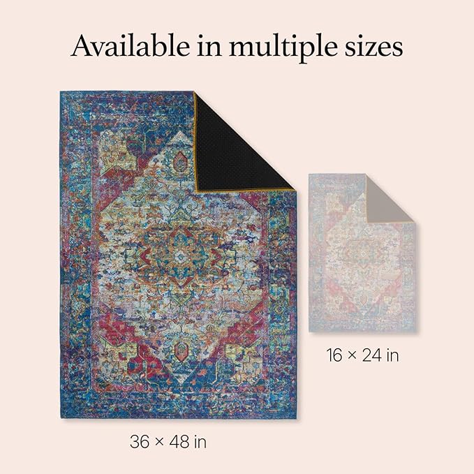 Lovewag Pets Washable Dog Pee Pads, 36" x 48", Waterproof, Non-Slip, Super Absorbent, Reusable Machine-Washable, 2-Pack (Bohemian Jewel)