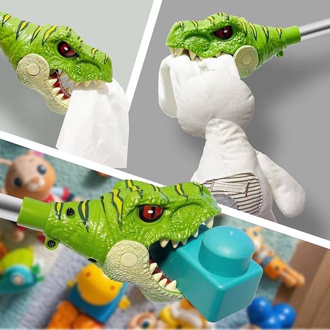 DINOBROS Dinosaur Pincher Toys for Age 3 and up Jurassic Dinosaurs T-Rex Grabber Toy Claw Robot Hand Snapper Dino Chomper Monster Reacher
