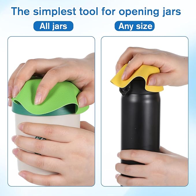 JJUNW 12Pcs Jar Opener Gripper, Jar Openers Gripper Pads, Rubber Jars Opener Kitchen Gadgets Cap Jars Openers, Grippers for Opening Ja rs for Seniors Kitchen Coasters Tool(Style C)