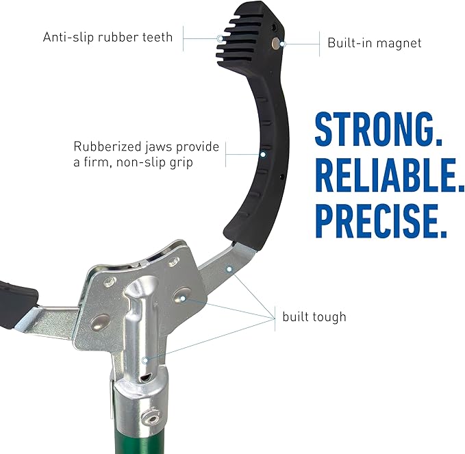 Unger Professional 48” Nifty Nabber, Reacher Grabber Tool, Trash Picker Upper, Built-In Magnet and Ergonomic Grip, Outdoor Claw Pickup, Reaching Assist for Seniors, Safely Perform Tasks