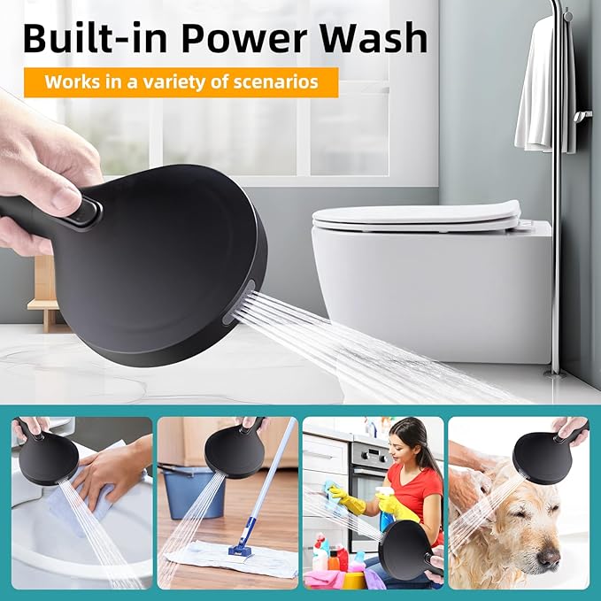 Cobbe Filtered Shower Head with Handheld, High Pressure 9 Spray Mode Showerhead with Filters, detachable shower head, Water Softener for Hard Water Remove Chlorine and Harmful Substance,Matte Black