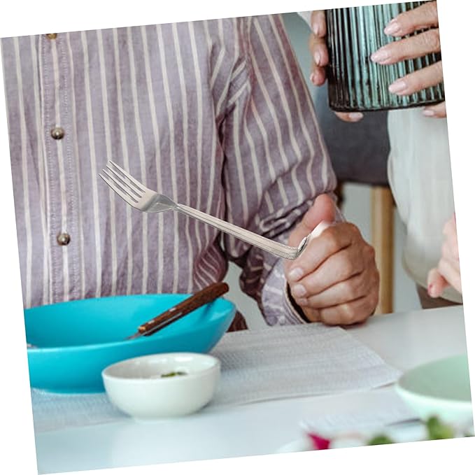 Adaptive Fork for Disabled Individuals Non- Handle Comfortable Eating Utensil for Seniors and Easy to Grip for Elderly and Handicapped Users