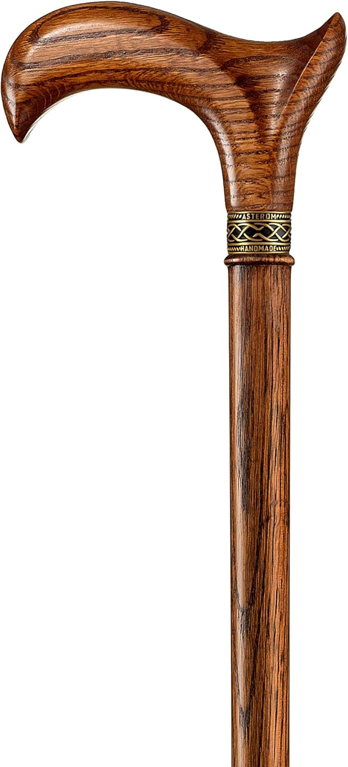 Asterom Handcrafted Walking Cane - Ergonomic, Wooden - Canes for Men - Walking Sticks for Seniors, Unique, Wood