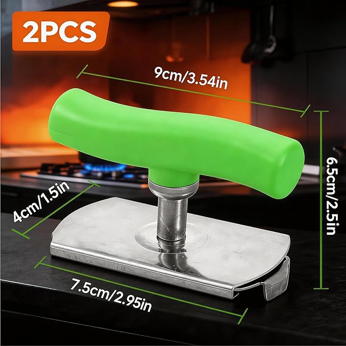2 Pcs Cap Crack Opener, Cap Crack Jar Opener, Non-slip Ergonomic Grip for Weak Hands (Green and White)