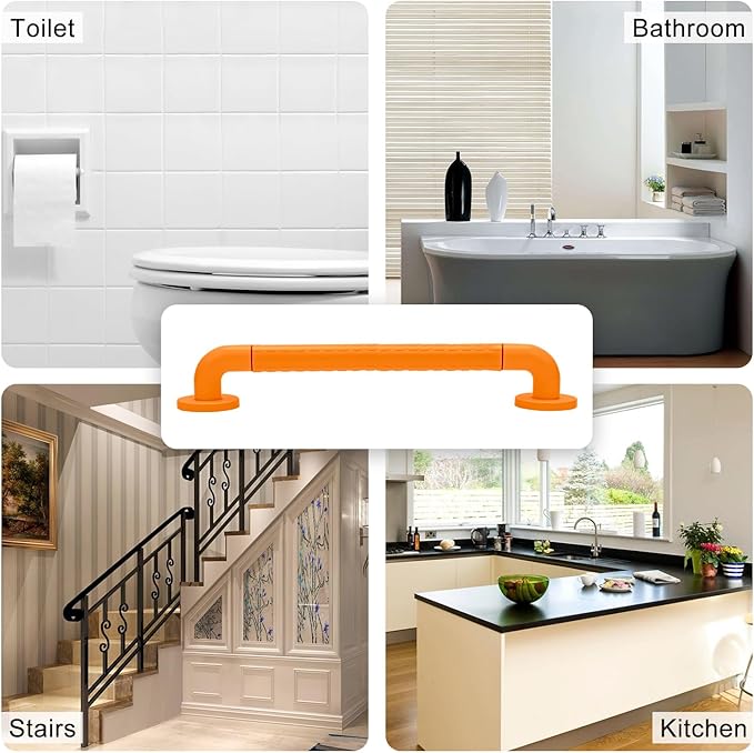 supregear Shower Grab Bar, Heavy Duty Anti-Slip Bathroom Safety Rail, Stainless Steel Support Handle for Elderly, Children, Disabilities, Ideal for Bathtub, Toilet, Kitchen, Stairway, 24 in/60 cm