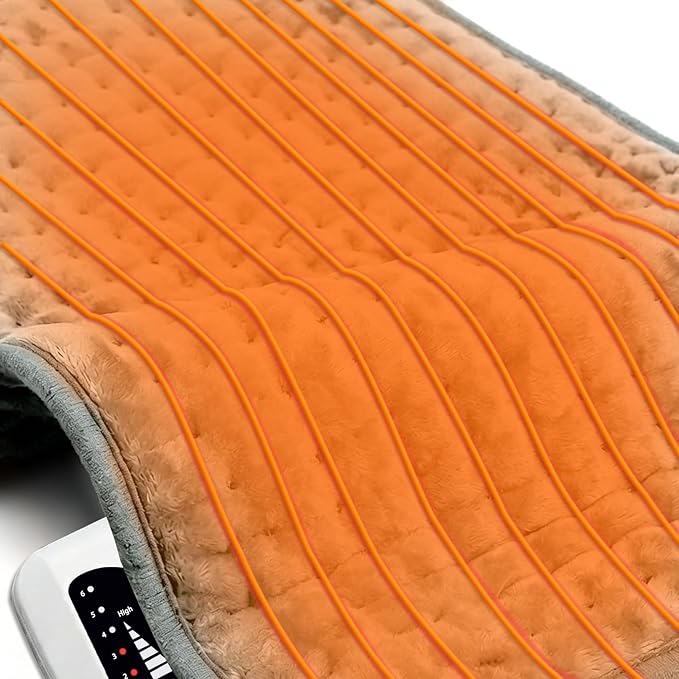 Electric Heating pad for Back Neck Shoulder Knee Arms Legs- Electric Heat Pads with 6 Heat Settings & Auto Shut Off Heat Heating Pad for Birthday Mother Father Girl Men Women