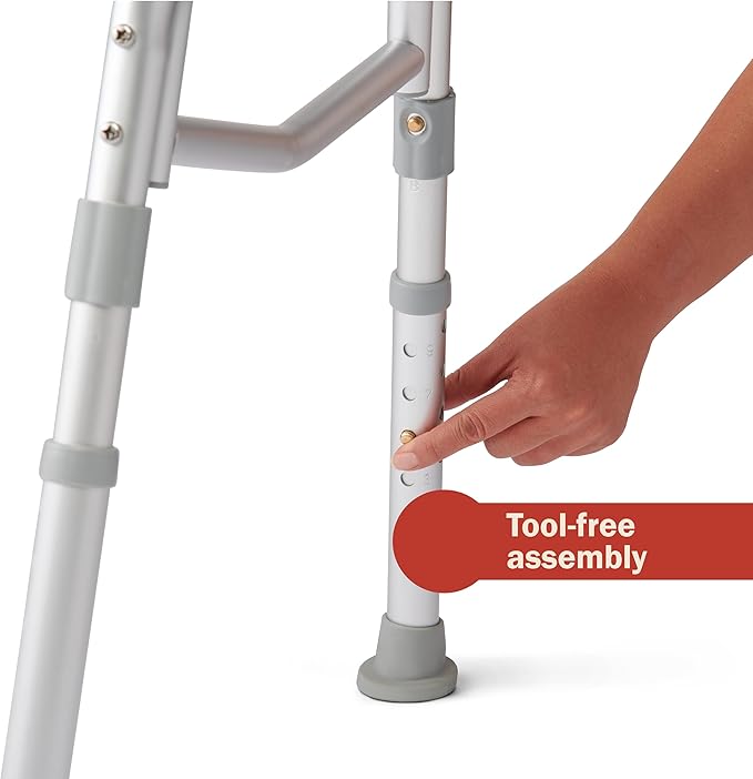 Dr. Dunley Tub Transfer Bench, 400 lb Capacity Bath & Shower Seat, Tool-Free Assembly, Anti-Slip Suction Feet, Lightweight Frame, for Seniors & Mobility Assistance