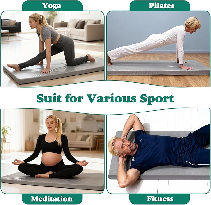 3 Inch Thick Yoga Mat 72 * 32 * 3 inch Extra Thick Exercise Mats Non-Slip Workout Mat for Pilates, Fitness, Gym, Stretching
