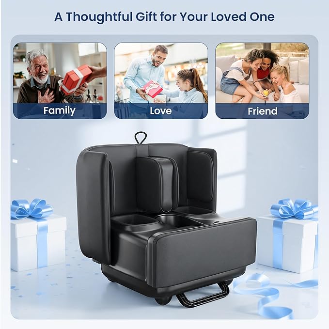 COMFIER 2 in 1 FSA Foot Massager Machine,HSA Shiatsu Foot and Calf Massager with Heat,Kneading,Vibration,Compression Massagers for Feet Health,Plantar Fasclitis,Mother‘s Day Gifts for Mom