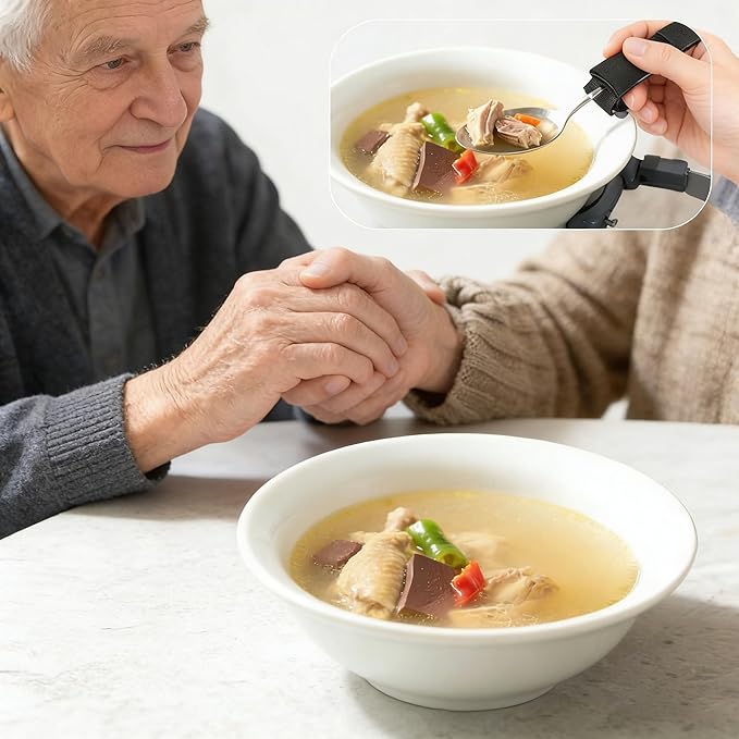 Universal Cuff Adaptive Utensils Holder Elderly Adults Eating Assistance Handicap Utensils Spoon Fork Gripping Strap Eating Hand Cuff Holding Cutlery for Disabled Individuals with Weak Grip