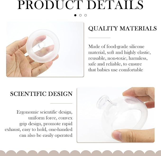 DOERDO Chest Percussion Cup 2Pcs Mucus Removal Device Professional Palm Sputum Remover, 2.5Inch, 3Inch