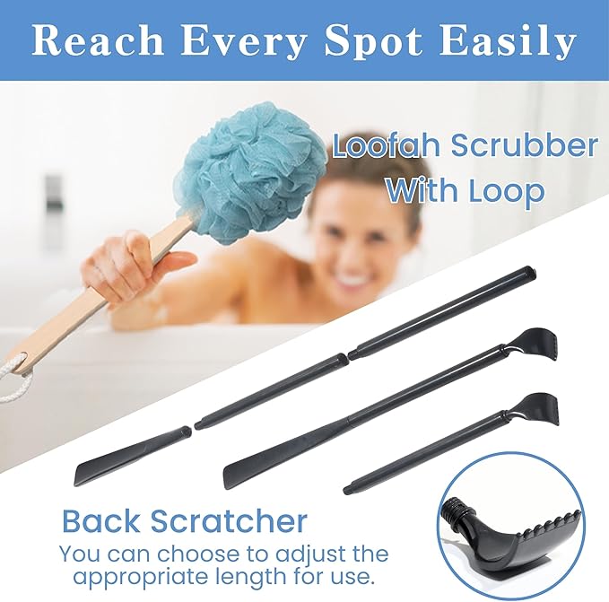 7PC Hip Replacement Kit After Surgery, Recovery Kit for Seniors with Grabber Reacher Tool, Sock Aid, 42" Leg Lifter Strap, Dressing Stick, Shoe Horn (33" Reacher Grabber Shoehorn Dressing Stick)