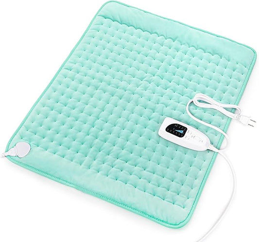 Deepsoon Heating Pad,Electric Heating Pads for Back,Neck,Moist Heating Pad for Abdomen Shoulder Knee Legs,Dry/Moist Heat&Auto Shut Off,Mother's Day Birthday for Men and Women,Light Green,24x20 Inch