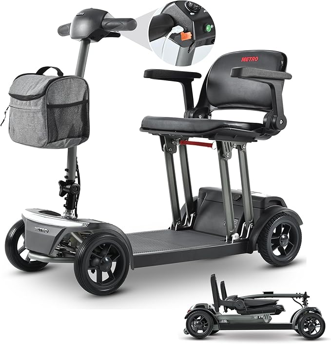 Electric Mobility Scooter for Adults 4 Wheel Mobility, 265lbs Max Weight 12AH Lithium