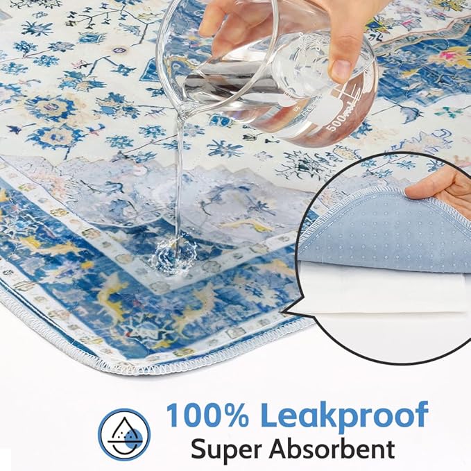 Washable Pee Pads for Dogs, 2 Pack Reusable Puppy Training Pads 48"x32" Super Absorbent Waterproof Dog Training Pads, Non-Slip Potty Pads, Whelping Pads Litter Mat