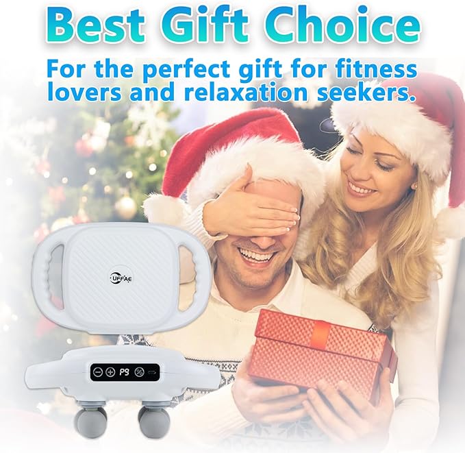 UFFAE 6 Head Massage Gun Deep Tissue with 9 Levels & 9 Modes, Electric Massager Tool for Legs, Arms, Waist, Back, Buttocks - Full Body Muscle Pain Relief, Ideal Gifts for Women, Men, Mom, and Dad