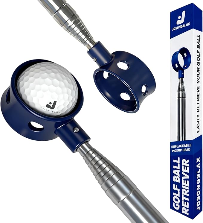 Golf Ball Retriever Telescopic for Water, GolfBall Grabber Tool, Golf Accessories Gifts for Men, Women & Golfers, Golf Balls Picker with Stainless Steel Shaft&Non-Slip Rubber Grip