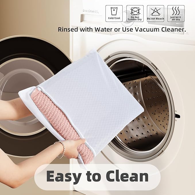 TYUU Bathroom Rugs Non Slip Washable, Super Absorbent Thin Bath Mat Quick Dry Low Pile Bathroom Rug, Pink 20"x48"