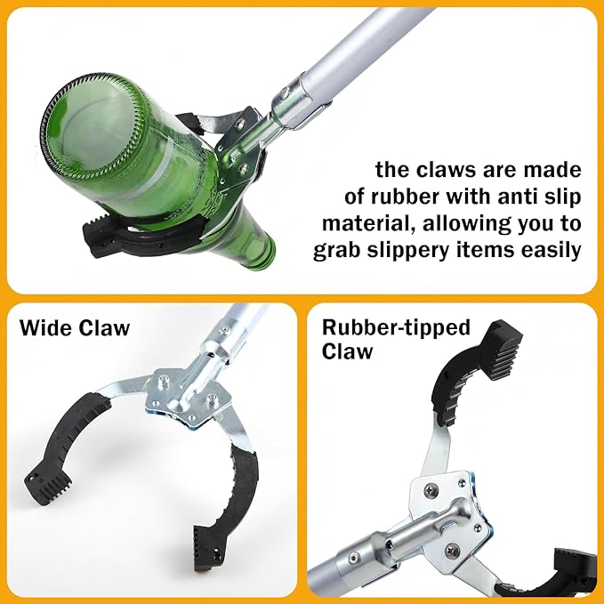 Tatuo 4 Pcs Reacher Grabber Tool 39 Inch Grabber Reacher with Rotating Jaw, Reacher Grabber Pickup Tool Pick up Grab Tool Trash Picker for Outdoor Cleaning and Trash Pickup