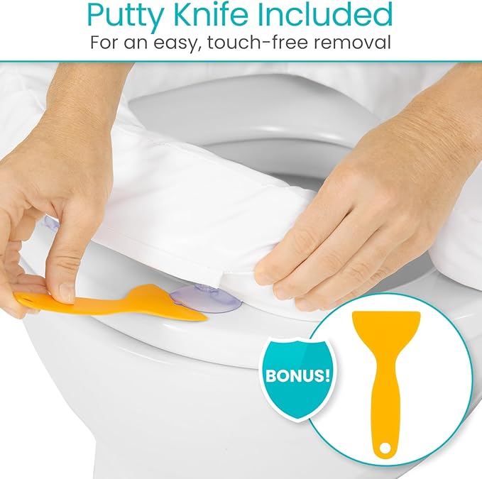 Vive Toilet Seat Cushion (Soft Cushioned Foam) - Easy Clean Soft Padded Bathroom Attachment - Elongated, Standard Seats - Comfort & Support Donut for Handicap Adults
