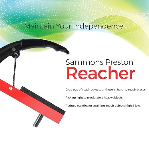 Sammons Preston Reacher, Standard 32", Grabber Reacher Tool, Lightweight Trash Picker Grabber & Garden Nabber, Aluminum Picker Up Tool & Reaching Claw, Portable Reaching Assist & Dressing Tool, 2 Pack