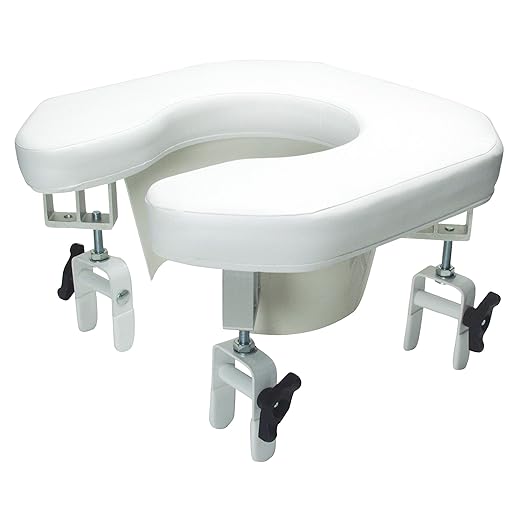 Graham-Field 6497A Lumex Raised Toilet Seat Riser, Padded & Cushioned, Fully-Adjustable Height & Angle