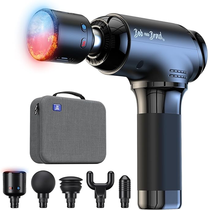BOB AND BRAD T2 Pro Massage Gun, Percussion Muscle Massage Gun Deep Tissue with 10MM Amplitude, Upgraded 4000 mah Battery Handheld Electric Massager for Athletes Pain Relief - Midnight Black