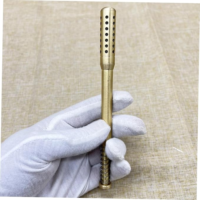 FOMIYES Handheld Moxibustion Tool for Home Use Lightweight Brass Stick Holder for Body Face and Eye Portable Heating Device for Seniors and Wellness Enthusiasts
