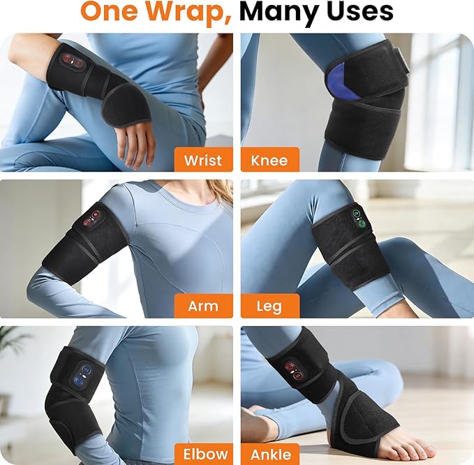 Cordless Heating Pad for Arm & Elbow for Pain Relief, 5000mAh Rechargeable Arm Heating Pad, Extra Long Arm Heating Pad Sleeve,Large Area Heated Elbow Wrap with 3 Heating Levels & Timer