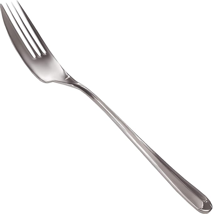 Rehabilitation Advantage Right-Hand Side Cutter Fork (2-Pack) – 7" Stainless Steel Adaptive Utensils for Arthritis, Weak Grip, Hand Tremors & Limited Mobility – Dishwasher Safe