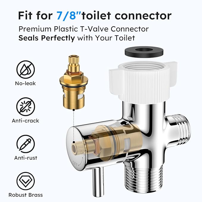 Arofa Handheld Bidet Sprayer for Toilet - 2 Pack Bidets Faucet for Existing Toilets Cloth Diaper Jet Sprayer, Stainless Steel Muslim Shower with Bidet Hose for Feminine Wash