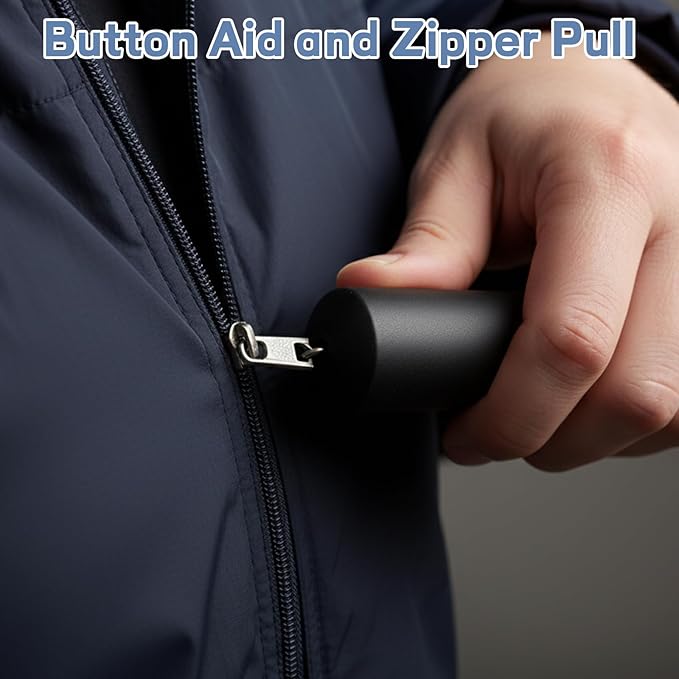 2 Pack Button Hook for Seniors, Premium Stainless Steel Button Helper, Durable Assistive Tool for Elderly Daily Dressing