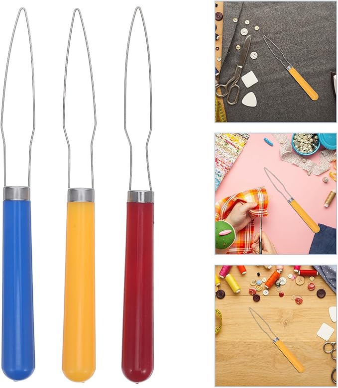 FRCOLOR 6pcs Button Helper Tool and Snap Fastener Aid for Clothing, Small Button Assist Hook with Quick Attachment, Dressing Aid for Seniors and One-Handed Use