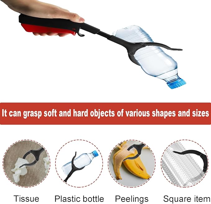 Grabber Tool, 2 Pack Grabber Reacher Tool 11.8 Inch Trash Litter Picker Grabber Stick for Elderly Kids Senior Reacher Claw Rubbish Tong Arm Extension Grabber(Black)